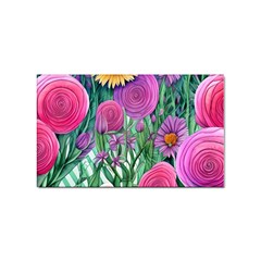 Charming Watercolor Flowers Sticker Rectangular (10 Pack) by GardenOfOphir