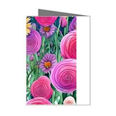 Charming Watercolor Flowers Mini Greeting Cards (pkg Of 8) by GardenOfOphir