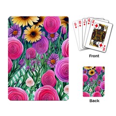 Charming Watercolor Flowers Playing Cards Single Design (rectangle) by GardenOfOphir