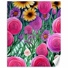 Charming Watercolor Flowers Canvas 16  X 20  by GardenOfOphir