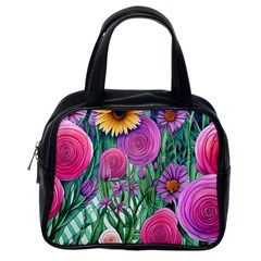 Charming Watercolor Flowers Classic Handbag (one Side) by GardenOfOphir