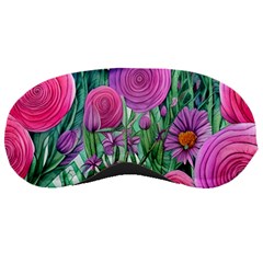 Charming Watercolor Flowers Sleeping Mask by GardenOfOphir