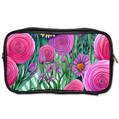 Charming Watercolor Flowers Toiletries Bag (two Sides) by GardenOfOphir