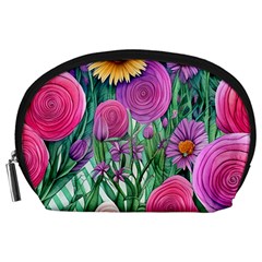 Charming Watercolor Flowers Accessory Pouch (large) by GardenOfOphir