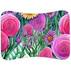 Charming Watercolor Flowers Velour Seat Head Rest Cushion by GardenOfOphir