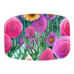 Charming Watercolor Flowers Mini Square Pill Box by GardenOfOphir