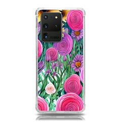 Charming Watercolor Flowers Samsung Galaxy S20 Ultra 6 9 Inch Tpu Uv Case by GardenOfOphir