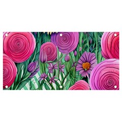 Charming Watercolor Flowers Banner And Sign 4  X 2  by GardenOfOphir