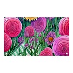 Charming Watercolor Flowers Banner and Sign 5  x 3  Front