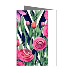 Classy Botanicals – Watercolor Flowers Botanical Mini Greeting Cards (pkg Of 8) by GardenOfOphir