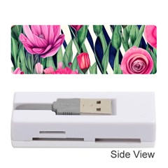 Classy Botanicals – Watercolor Flowers Botanical Memory Card Reader (stick) by GardenOfOphir