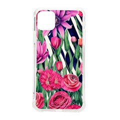 Classy Botanicals – Watercolor Flowers Botanical Iphone 11 Pro Max 6 5 Inch Tpu Uv Print Case by GardenOfOphir