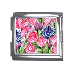 Charming Foliage – Watercolor Flowers Botanical Mega Link Italian Charm (18mm)