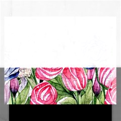 Charming Foliage – Watercolor Flowers Botanical Rectangular Jigsaw Puzzl by GardenOfOphir