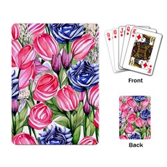 Charming Foliage – Watercolor Flowers Botanical Playing Cards Single Design (rectangle) by GardenOfOphir