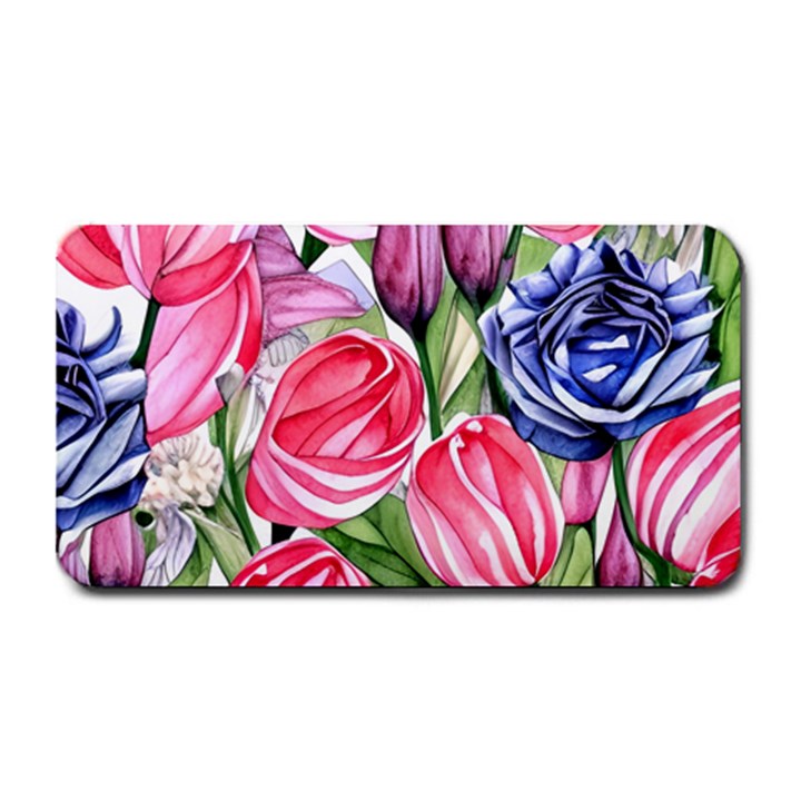 Charming Foliage – Watercolor Flowers Botanical Medium Bar Mat