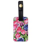 Charming Foliage – Watercolor Flowers Botanical Luggage Tag (one side) Front