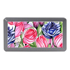 Charming Foliage – Watercolor Flowers Botanical Memory Card Reader (mini) by GardenOfOphir