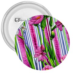 Cherished Blooms – Watercolor Flowers Botanical 3  Buttons by GardenOfOphir