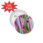 Cherished Blooms – Watercolor Flowers Botanical 1.75  Buttons (100 pack)  Front