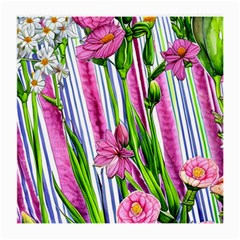 Cherished Blooms – Watercolor Flowers Botanical Medium Glasses Cloth (2 Sides) by GardenOfOphir