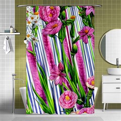 Cherished Blooms – Watercolor Flowers Botanical Shower Curtain 48  X 72  (small)  by GardenOfOphir