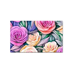 County Charm – Watercolor Flowers Botanical Sticker Rectangular (10 Pack) by GardenOfOphir