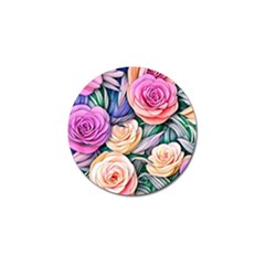 County Charm – Watercolor Flowers Botanical Golf Ball Marker (4 Pack) by GardenOfOphir