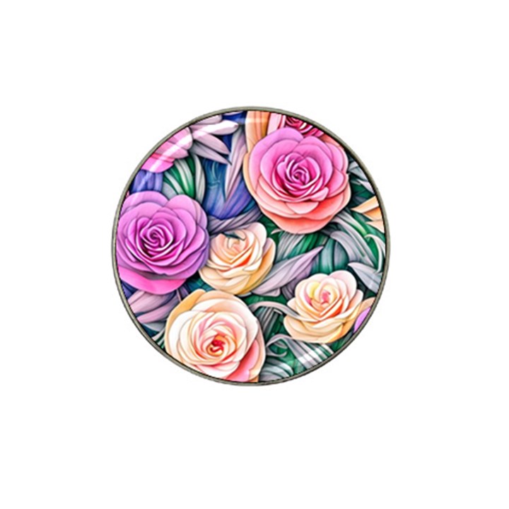 County Charm – Watercolor Flowers Botanical Hat Clip Ball Marker (4 pack)