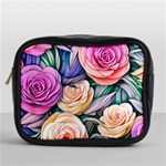 County Charm – Watercolor Flowers Botanical Mini Toiletries Bag (One Side) Front