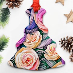 County Charm – Watercolor Flowers Botanical Christmas Tree Ornament (two Sides) by GardenOfOphir