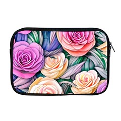 County Charm – Watercolor Flowers Botanical Apple Macbook Pro 17  Zipper Case by GardenOfOphir