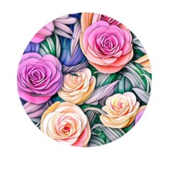 County Charm – Watercolor Flowers Botanical Mini Round Pill Box (pack Of 5) by GardenOfOphir