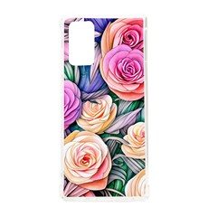 County Charm – Watercolor Flowers Botanical Samsung Galaxy Note 20 Tpu Uv Case by GardenOfOphir