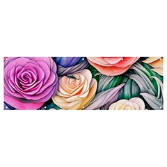 County Charm – Watercolor Flowers Botanical Banner And Sign 12  X 4  by GardenOfOphir