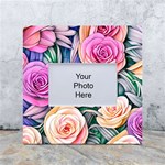 County Charm – Watercolor Flowers Botanical White Box Photo Frame 4  x 6  Front