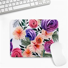 Country-chic Watercolor Flowers Small Mousepad by GardenOfOphir