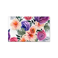 Country-chic Watercolor Flowers Sticker Rectangular (10 Pack) by GardenOfOphir