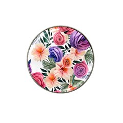 Country-chic Watercolor Flowers Hat Clip Ball Marker (4 Pack) by GardenOfOphir