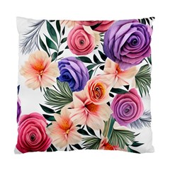 Country-chic Watercolor Flowers Standard Cushion Case (one Side) by GardenOfOphir