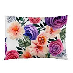 Country-chic Watercolor Flowers Pillow Case by GardenOfOphir