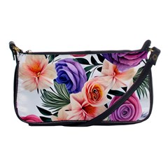 Country-chic Watercolor Flowers Shoulder Clutch Bag by GardenOfOphir