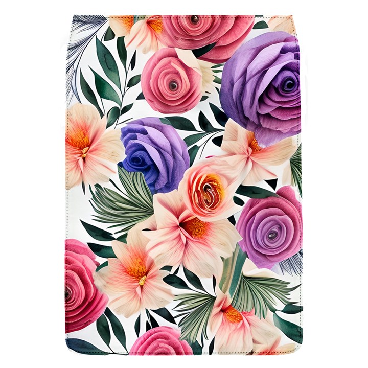 Country-chic Watercolor Flowers Removable Flap Cover (S)