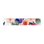 Country-chic Watercolor Flowers Premium Plush Fleece Scarf (Mini) Front