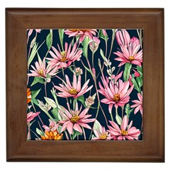 Choice And Creative Watercolor Flowers Framed Tile by GardenOfOphir