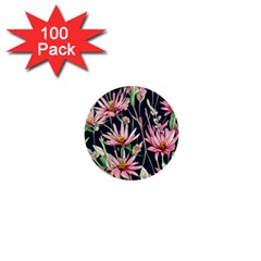 Choice And Creative Watercolor Flowers 1  Mini Buttons (100 Pack)  by GardenOfOphir