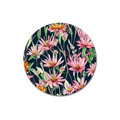 Choice And Creative Watercolor Flowers Magnet 3  (round) by GardenOfOphir