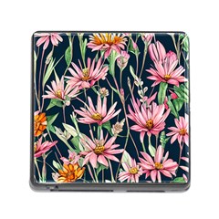 Choice And Creative Watercolor Flowers Memory Card Reader (square 5 Slot) by GardenOfOphir