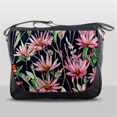 Choice And Creative Watercolor Flowers Messenger Bag by GardenOfOphir