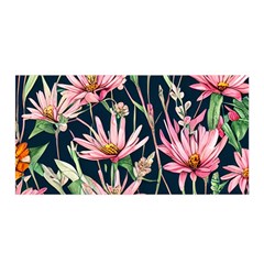 Choice And Creative Watercolor Flowers Satin Wrap 35  X 70  by GardenOfOphir